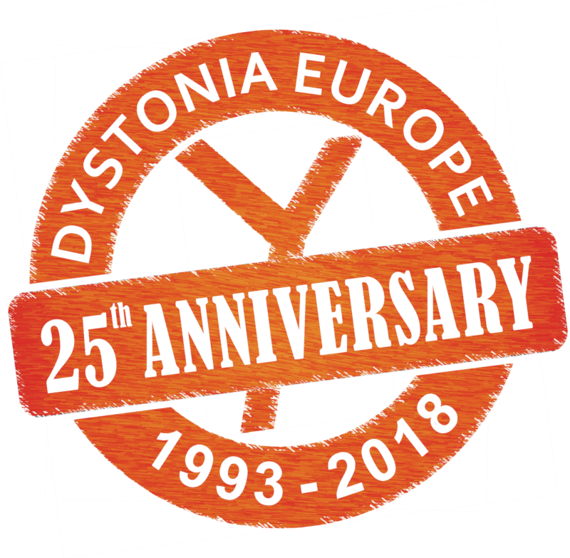 Dystonia Europe 25 anniversary logo